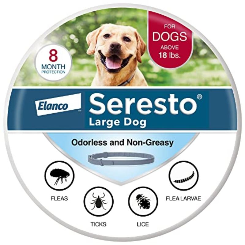 Photo 1 of Seresto Large Dog Vet-Recommended Flea & Tick Treatment & Prevention Collar for Dogs Over 18 lbs. | 8 Months Protection