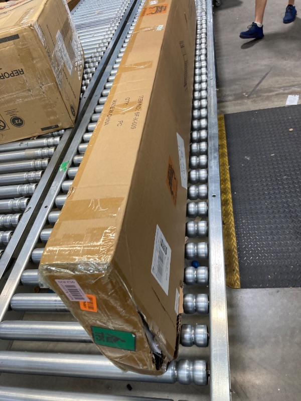 Photo 1 of **MISSING PARTS**OLEVS King Bed Frame with Headboard, Metal Platform Bed King Size with 2-Tier Storage, LED Light & Charging Station Type C, No Box Spring Needed, Easy Assembly