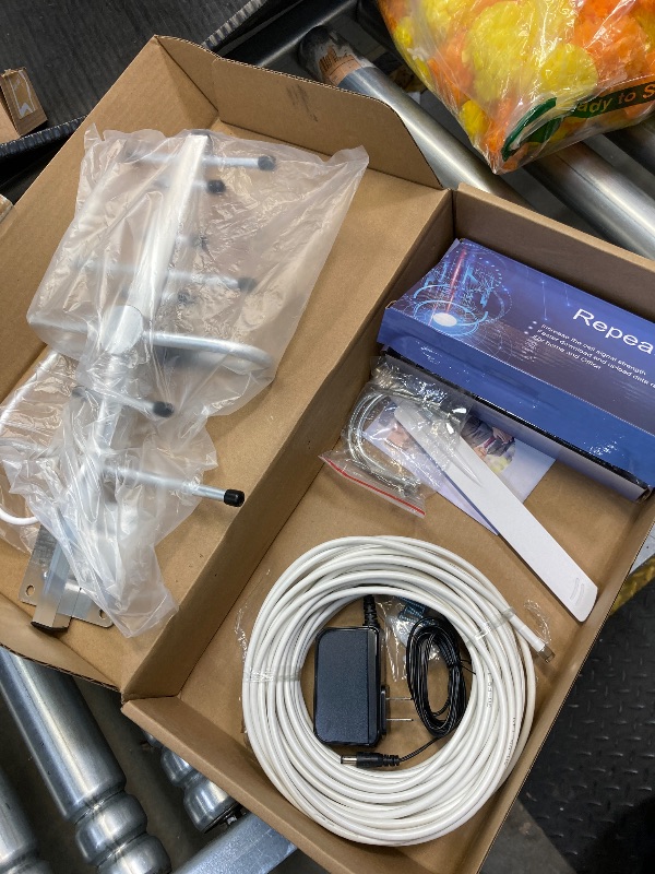 Photo 1 of *** MISSING HARDWARE***Cell Phone Signal Booster Covers up to 4,500sq.ft, Boosts 5G 4G LTE for All U.S. Carriers: Verizon, ATT, Sprint and More, Outdoor Directional and Indoor Omnidirectional Antenna Kits, FCC Approved