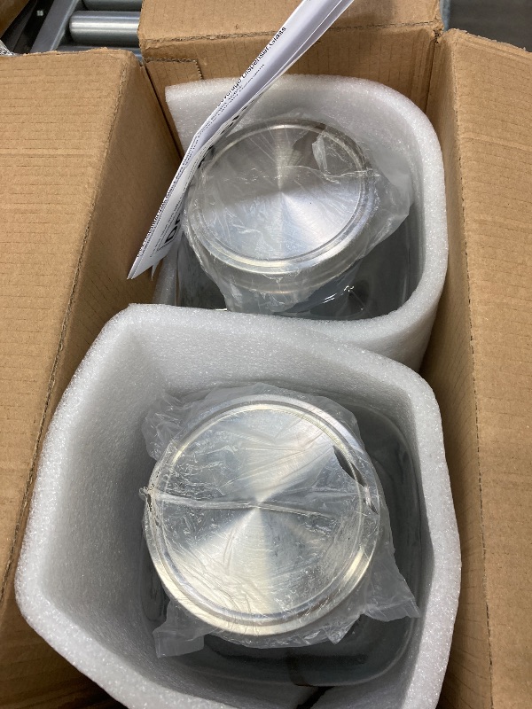 Photo 1 of 1 Gallon Glass Drink Dispensers For Parties 2PACK.Beverage Dispenser,Glass Drink Dispenser With Stand And Stainless Steel Spigot 100% Leakproof.Lemonade Dispenser With Ice Cylinder.Laundry Detergent