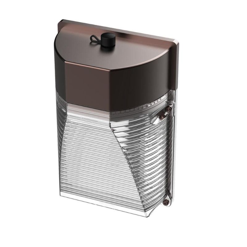 Photo 1 of 1500 Lumen Integrated LED Bronze Dusk to Dawn Mini Wall Pack Light, 4000K
