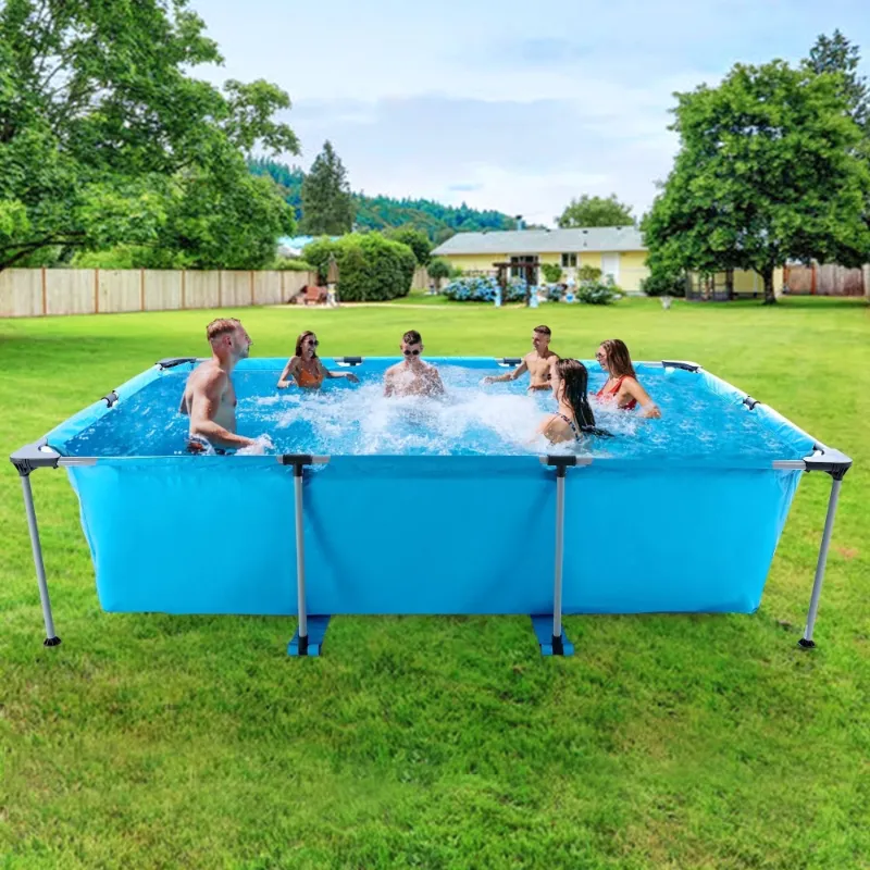 Photo 1 of 10FT Large Swimming Pool Framed Rectangle Above Ground Durable Easy to Assemble for Endless Water Play
