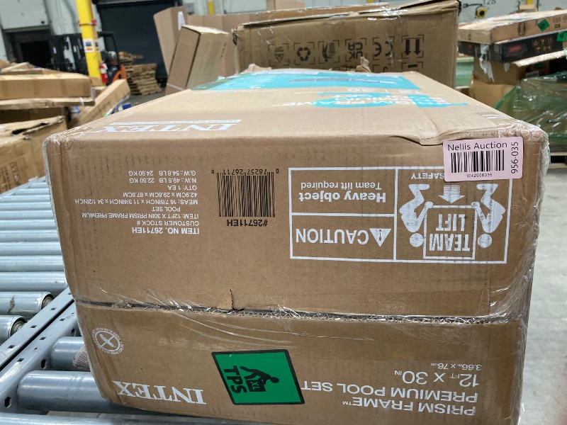 Photo 1 of Intex 26711EH Prism Frame Premium Above Ground Swimming Pool Set: 12ft x 30in – Includes 530 GPH Cartridge Filter Pump – SuperTough Puncture Resistant – Rust Resistant – 1718 Gallon Capacity