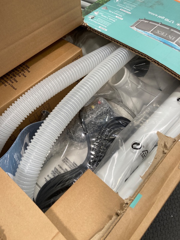 Photo 1 of Intex 26711EH Prism Frame Premium Above Ground Swimming Pool Set: 12ft x 30in – Includes 530 GPH Cartridge Filter Pump – SuperTough Puncture Resistant – Rust Resistant – 1718 Gallon Capacity