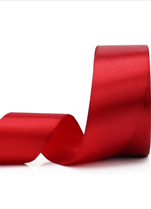 Photo 1 of 25 Yard Ribbon for Gift Wrapping Crafts Wedding Decoration Bouquets Party Arrangement (1 1/2 inch X 25 Yards, Wine red)