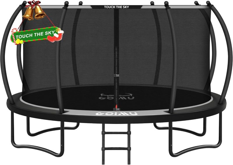 Photo 1 of 14FT & 16FT Trampoline for Kids & Adults, Big Round Trampoline with Basketball Hoop, Sprinkler & ASTM
