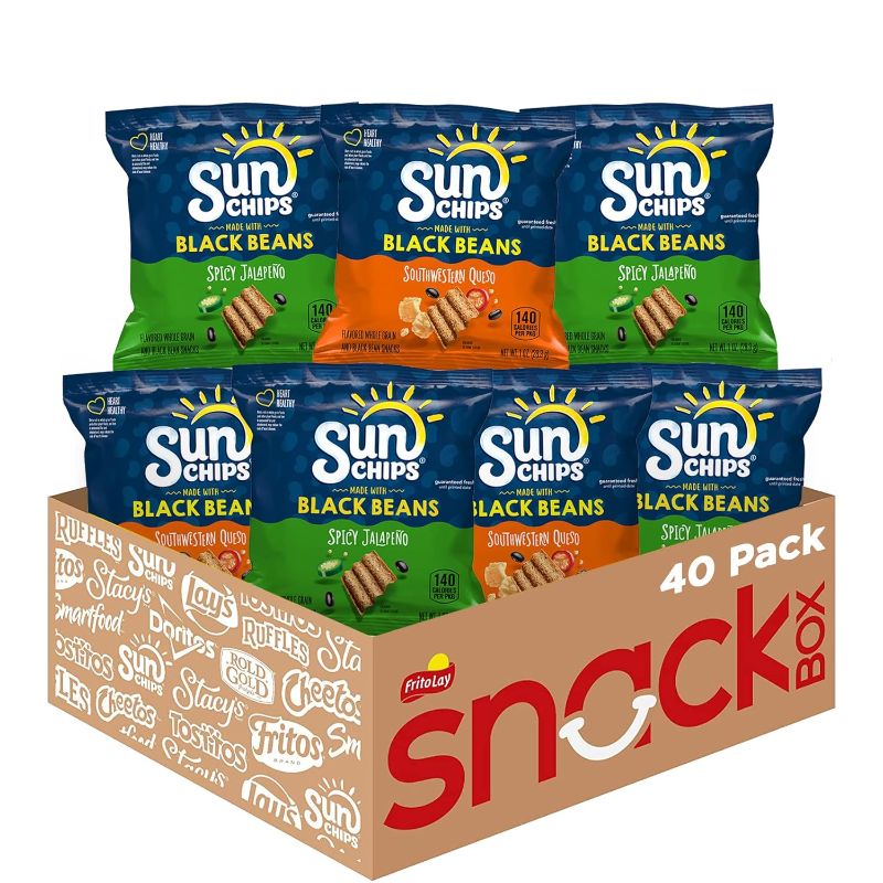 Photo 1 of **best by 06/2025** SunChips Multigrain Snacks, Black Bean Variety Pack