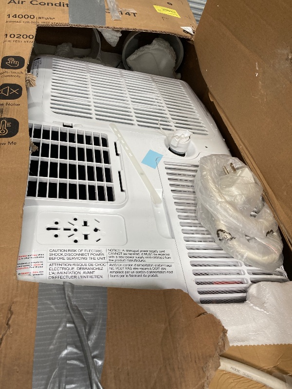 Photo 1 of 14,000 BTU Portable Air Conditioner – Portable AC Unit Cools 550-750 Sq.Ft, 3 Modes (Cool/Dry/Fan), 420m³/h Airflow, Remote, 24H Timer, 923W/h, White+Black