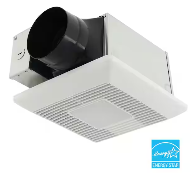 Photo 1 of **PARTS ONLY**Whisper Mighty LED Pick-A-Flow 70-90CFM Ceiling/Wall ENERGY STAR Bathroom Exhaust Fan 9.5 in. x 9.5 in. Grille Footprint