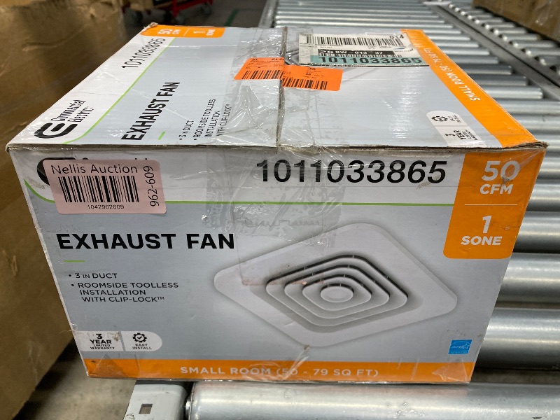 Photo 1 of 50 CFM Ceiling Mount Room Side Installation Bathroom Exhaust Fan, ENERGY STAR