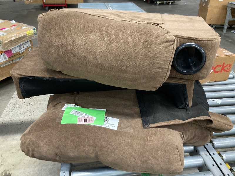 Photo 1 of ***MISSING PARTS/JUST THE SIDES AND BACK***JONPONY Massage Swivel Rocker Recliner Chair with Vibration Massage and Heat Ergonomic Lounge Chair for Living Room with Rocking Function and Side Pocket, 2 Cup Holders, USB Charge Port,Brown
