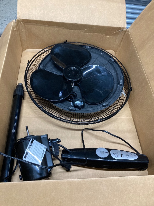 Photo 1 of ***PARTS ONLY**Comfort Zone Oscillating Pedestal Fan with Remote Control, Stand Fan, 18 inch, 3 Speed, Adjustable Height & Tilt, & Timer, Auto Shutoff, Ideal for Home, Bedroom & Office, Airflow 17 ft/sec, CZST181RBK