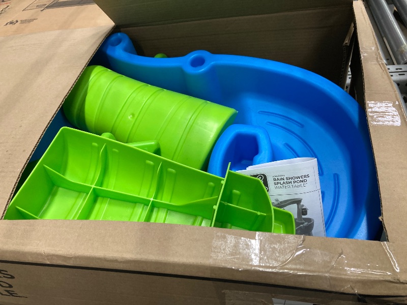Photo 1 of ***MISSING ONE SIDE OF STAND FOR TOP PART AND ALL ACCESSORIES**Step2 Rain Showers Splash Pond Toddler Water Table, Kids Water and Sand Activity Sensory Playset, Summer Outdoor Toys, 13 Piece Toy Accessories, For Toddles 1.5+ Years Old