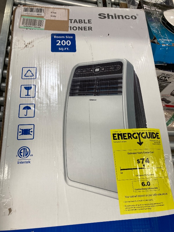 Photo 1 of ***PARTS ONLY***
Shinco 8,000 BTU Portable Air Conditioner, AC Unit with Built-in Cool, Dehumidifier & Fan Modes for Room up to 200 sq.ft, Conditioner Remote Control, 24 Hour Timer, Installation Kit