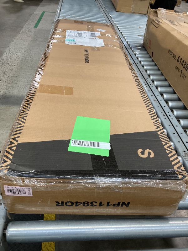 Photo 1 of ****MISSING THE STAND****Costway 15FT Twin Patio Double-Sided Umbrella 48 Solar LED Lights Crank Outdoor Orange