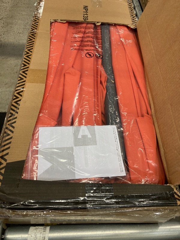 Photo 1 of ****MISSING THE STAND****Costway 15FT Twin Patio Double-Sided Umbrella 48 Solar LED Lights Crank Outdoor Orange