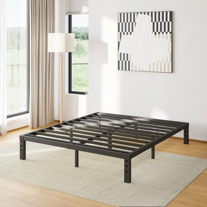 Photo 1 of ***PARTS ONLY***
COMASACH 12 inch Queen Bed Frame, Easy Assembly, Heavy Duty Metal Platform, Noise Free, Black
