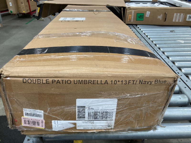 Photo 1 of 10' X 13' Patio Umbrella Outdoor Large Rectangle Offset Cantilever Umbrellas Double Top Heavy Duty Windproof with 360-degree Rotation for Pool Garden Deck