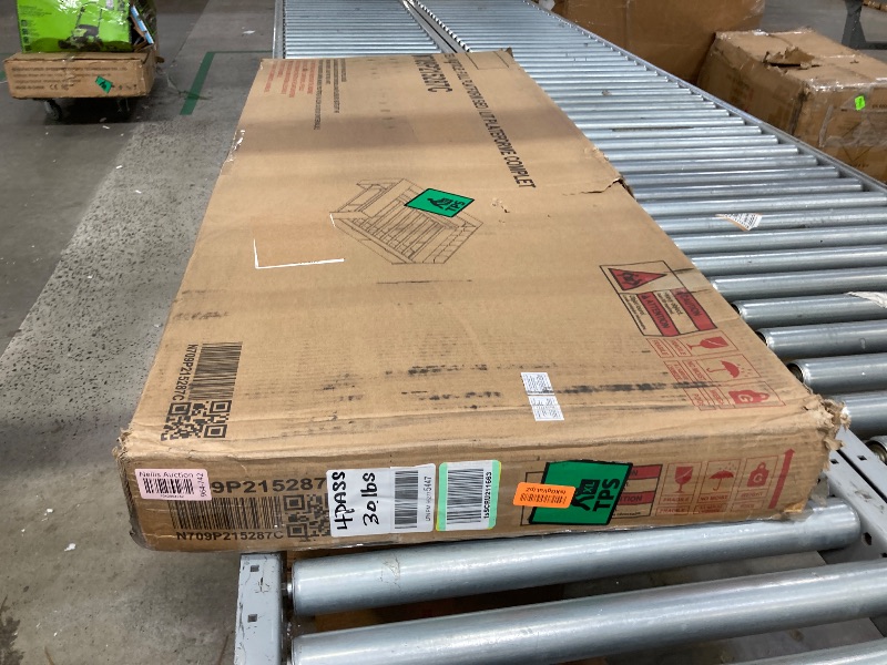 Photo 1 of **MISSING BOX/INCOMPLETE SET**Ball & Cast Wood Full Size Platform Bed with Storage Shelves and Drawers,Multiple Bed Frame w/Charging Station & Upholstered Headboard,Bedroom Furniture Bedframe for Apartment,Cream