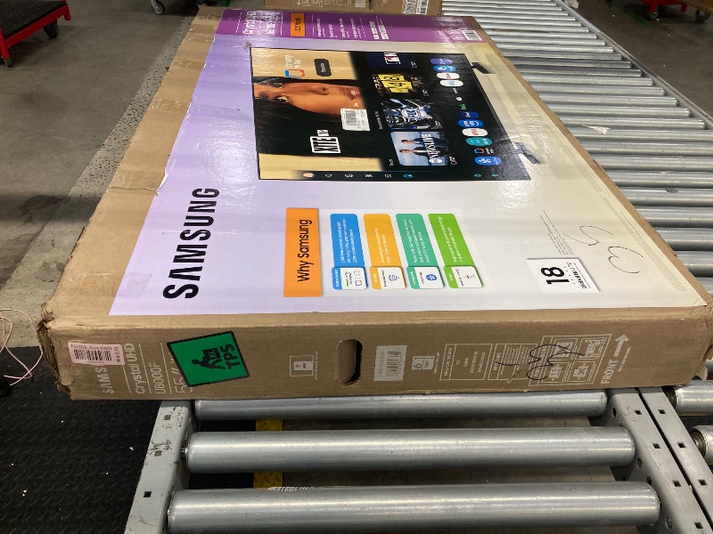 Photo 1 of ***PARTS ONLY/BROKEN SCREEN***Samsung 55-Inch Class Crystal UHD U8000F 4K Smart TV (2025 Model) Endless Free Content, Crystal Processor 4K, MetalStream Design, Knox Security, Alexa Built-in