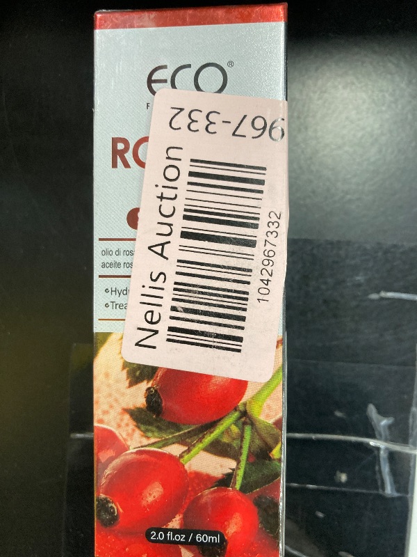 Photo 1 of **BB 7/16/26**ECO RoseHip Oil 2 fl oz, Skin & Face, Cold Pressed Unrefined, Deeply Moisturizing Body Carrier Oils for Essential Oils Mixing