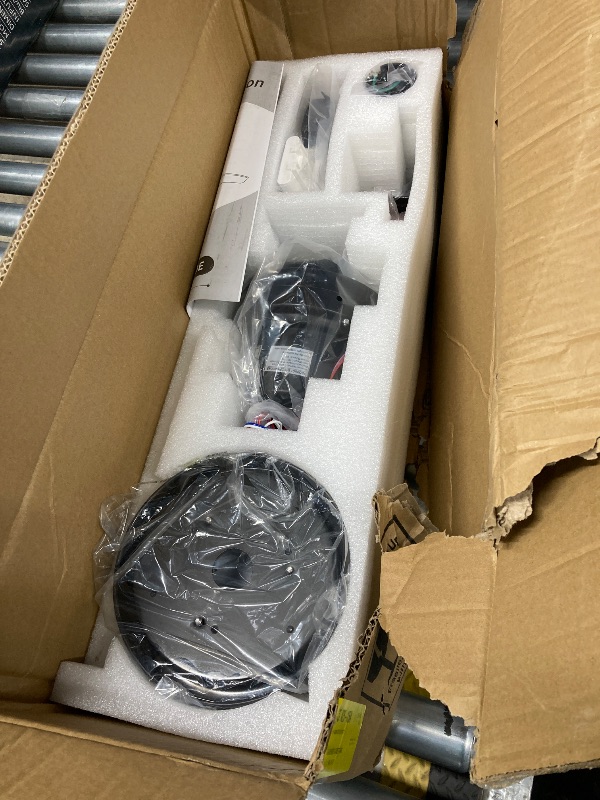 Photo 1 of ****BLADE HAS DAMAGE****XAUJIX 52'' Ceiling Fans with Light and Remote Control, Flush Mount Ceiling Fan 6-Speed Reversible Airflow 3 Wood Fan Blades  ***(BOX RIPPED/TORN)***