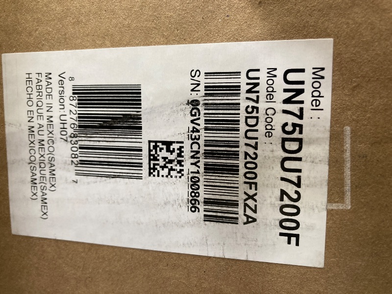 Photo 1 of ****PARTS ONLY****Samsung 75-Inch Class Crystal UHD 4K DU7200 Series HDR Smart TV w/Object Tracking Sound Lite, PurColor, Motion Xcelerator, Mega Contrast, Q-Symphony (UN75DU7200, 2024 Model)