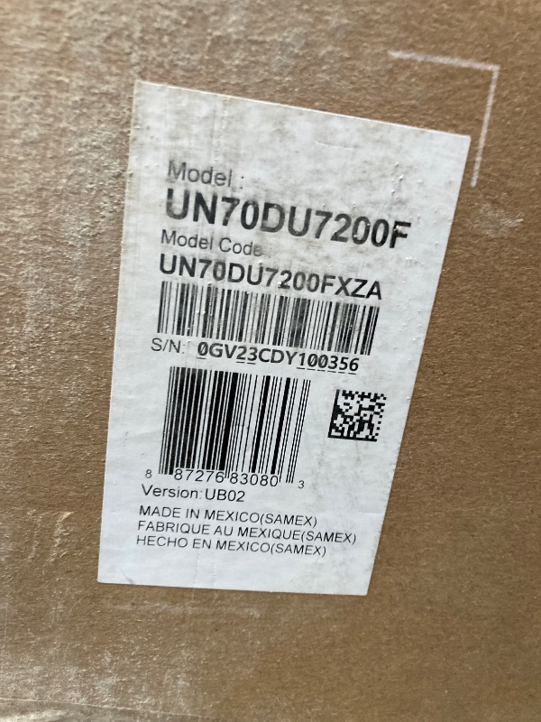 Photo 1 of **PARTS ONLY**SAMSUNG 70-Inch Class Crystal UHD 4K DU7200 Series HDR Smart TV w/Object Tracking Sound Lite, PurColor, Motion Xcelerator, Mega Contrast, Q-Symphony (UN70DU7200, 2024 Model)