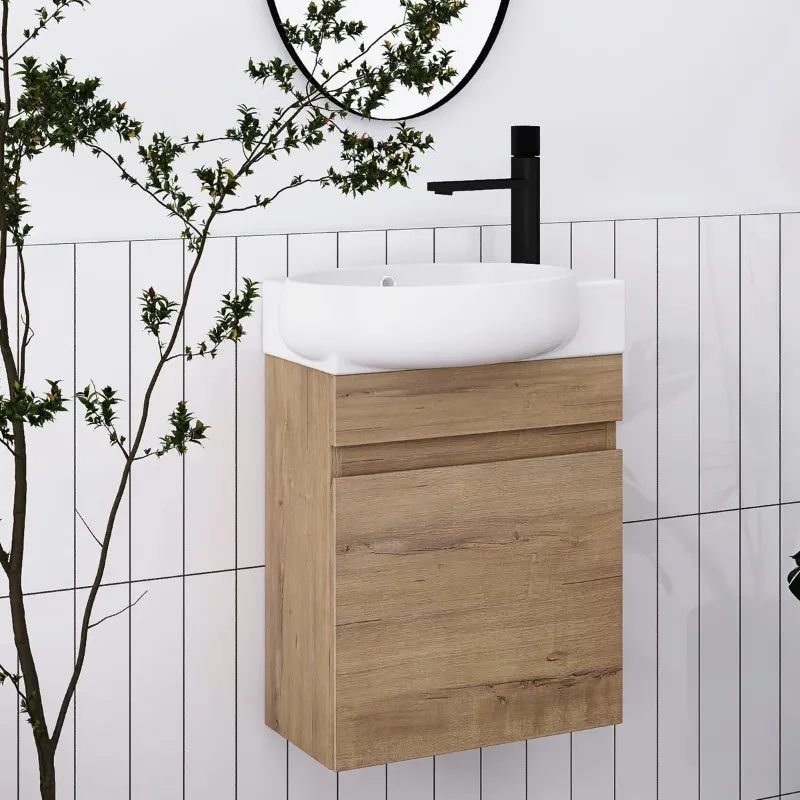 Photo 1 of 16.8'' Single Bathroom Vanity with Ceramic Top
