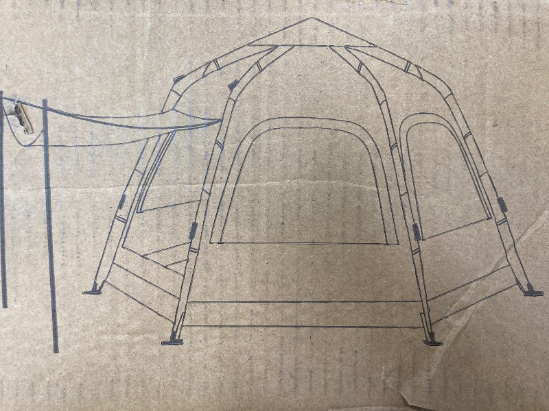 Photo 1 of  Tent 6 Person Tents for Camping, Waterproof Easy Setup Camping Tent with Rainfly, Portable Large Family Cabin Tent with 5 Large Mesh Windows and Carry Bag for Outdoor Camping & Hiking
