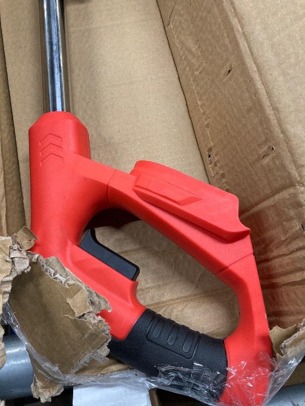 Photo 1 of   ***(MISSING PARTS, OPEN BOX, BOX RIPPED/TORN)***TNTANTS Electric Weed Wacker, Cordless String Trimmer with Wheels, 2Pcs 24V Batteries, 3 Types of Blades, Adjustable Length, Weed Eater Grass Trimmer/Edger/Brush Cutter for Lawn Yard Garden  ***(MISSING PA