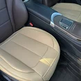 Photo 1 of 2 Pack Leather Front Car Seat Cover Bottom Only, Anti-Slip Padded Seat Cushion, Full Wrap Seat Protector with Storage Function Universal Fit for Most Cars, SUV, Pick-up Trucks (Beige)