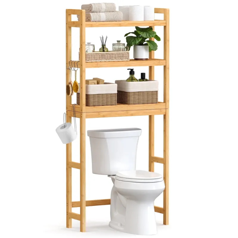 Photo 1 of 
Hero image 0 of 3-Tier Over The Toilet Storage Bamboo Over Toilet Shelf Bathroom Storage Organizer with Adjustable Shelf Natural, 0 of 12


View in 3D




Flash Deal
Visit the SONGMICS Store
3-Tier Over The Toilet Storage Bamboo Over Toilet Shelf Bathroo
