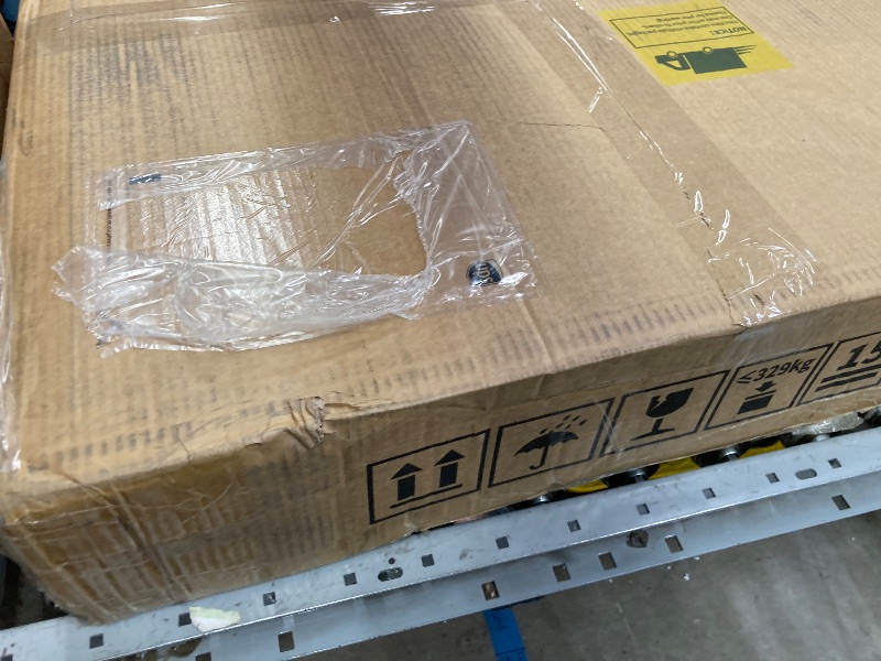 Photo 1 of ***MISSING HARDWARE*** DWVO King Size Bed Frame with Storage Headboard, Platform Bed with 4 Drawers, LED Bed Frame with USB Ports & Charging Outlets, No Box Spring Needed, Easy Assembly, Vintage Brown