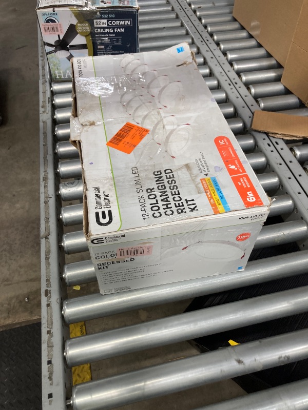 Photo 1 of (*** NEW AND USED AND MISSING ***)Commercial Electric Pro Value Series LED 6 in Round Adj Color Temp Canless Recessed Light for Kitchen Bath Living rooms, Wht 12-Pk 92087