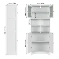 Photo 1 of ***MISSING PARTS***Homfa 58'' Tall Bathroom Cabinet with Doors and Shelves, Kitchen Hutch Linen Cabinet, White
