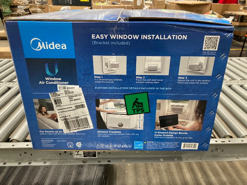 Photo 1 of  ***** Factory sealed**** Midea 12,000 BTU U Shaped Smart Inverter Window Air Conditioner, Cools up to 550 Sq. Ft.,Ultra Quiet with Open Window Flexibility, Works with Alexa/Google Assistant, 35% Energy Savings, Remote Control