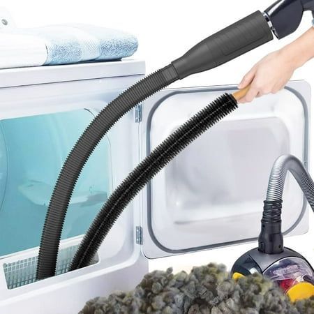 Photo 1 of Dryvenck 4PCS Dryer Vent Cleaning Kit Dryer Vent Cleaner Brush Vacuum Attachment (Black)
