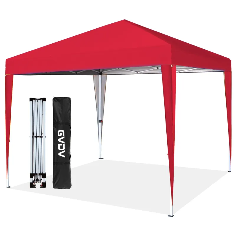 Photo 1 of  **** Color is unknown **** GVDV Canopy Tent, 10' x 10' Instant Slant Leg Pop-up Commercial Canopy, Outdoor Shading Shelter, red orBlue
