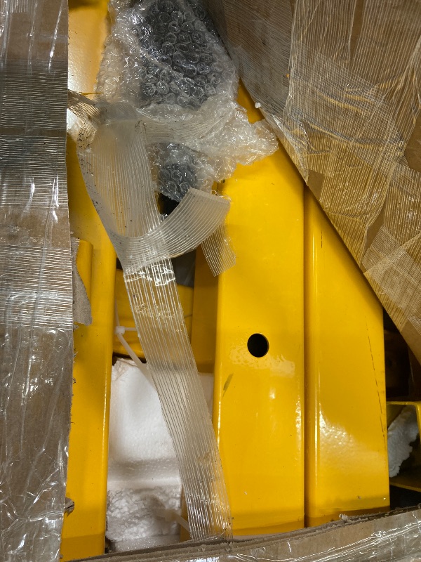 Photo 1 of 2 Ton Engine Hoist, Folding Cherry Picker Engine Hoist with Lever and 6 Casters, Heavy Duty Hydraulic Shop Crane, Engine Crane Lifter for Garage Workshop, Yellow