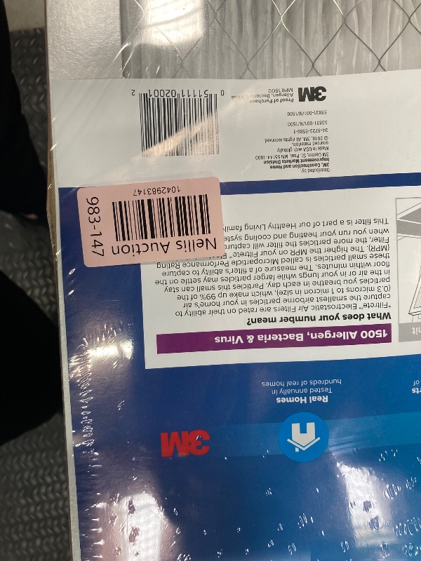 Photo 1 of ***MISSING 3 FILTERS/ONLY 1***Filtrete 16x25x1 AC Furnace Air Filter, MERV 12, MPR 1500, CERTIFIED Asthma & Allergy Friendly, 3-Month Pleated 1-Inch Electrostatic Air Cleaning Filter, 4-Pack (Actual Size 15.68x24.68x0.81 in)