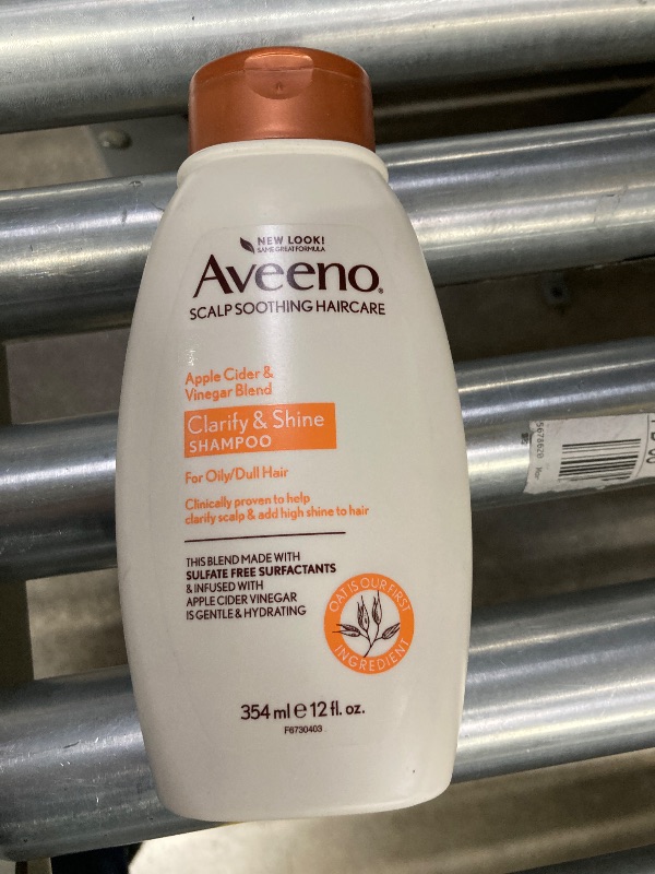 Photo 1 of Aveeno Shampoo Apple Cider Vinegar Blend 12 Ounce (354ml) (6 Pack)