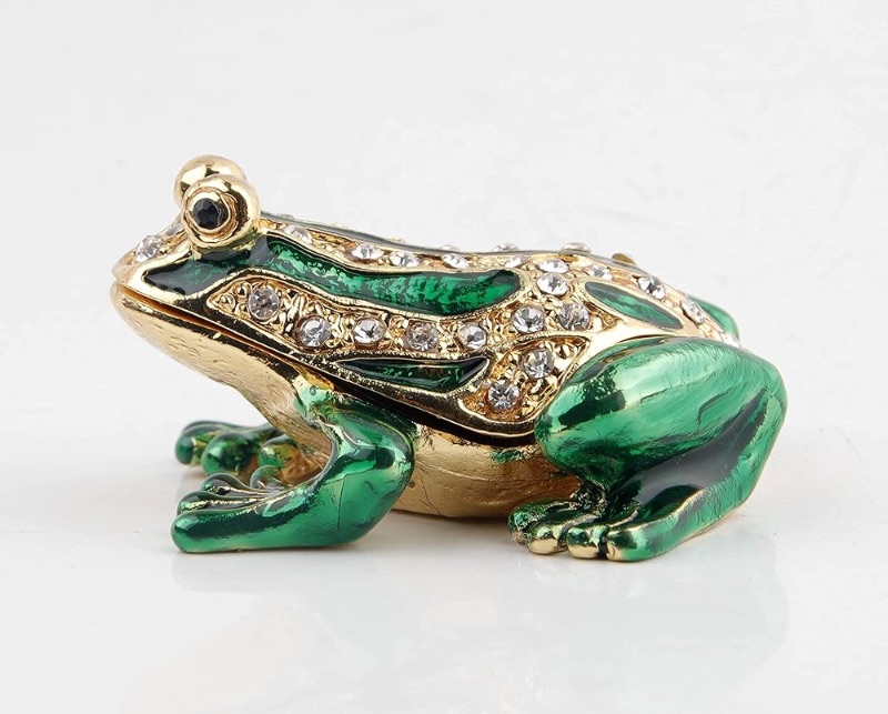 Photo 1 of SEVENBEES Golden Frog Jewelry Trinket Box Gift for Home Decor