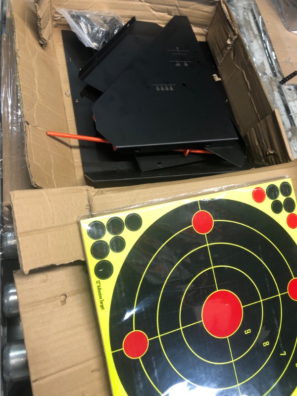Photo 1 of Atflbox Pellet Trap Target with 12''x12'' Splatter Bullseye Paper Targets and Spinning Shooting Targets for .177 Caliber, Shooting Targets for Air Gun Airsoft BB Gun Rifle (Airgun)