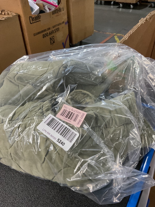Photo 1 of [BLANKNYC] womens Jacket, Everyday Adult Coat Luxury Clothing Tencel Drop Shoulder Quilted Jacket, Burnt Sage, Medium US