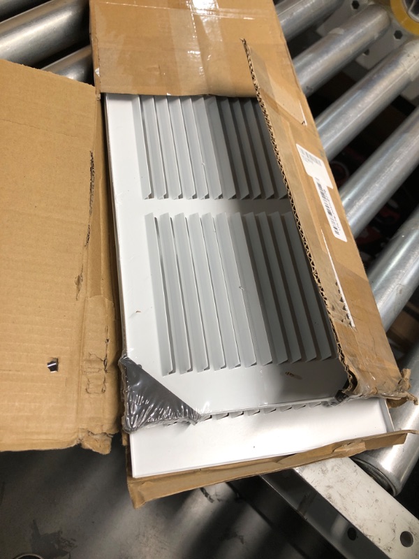 Photo 1 of [2 Pack] Fits 24x6 Duct Opening | Steel Return Air Grille by Handua | Vent Cover Grill for Sidewall and Ceiling | White | HVAC Cold Air Intake Grille | Outer Dimensions: 25.75"W X 7.75"H
