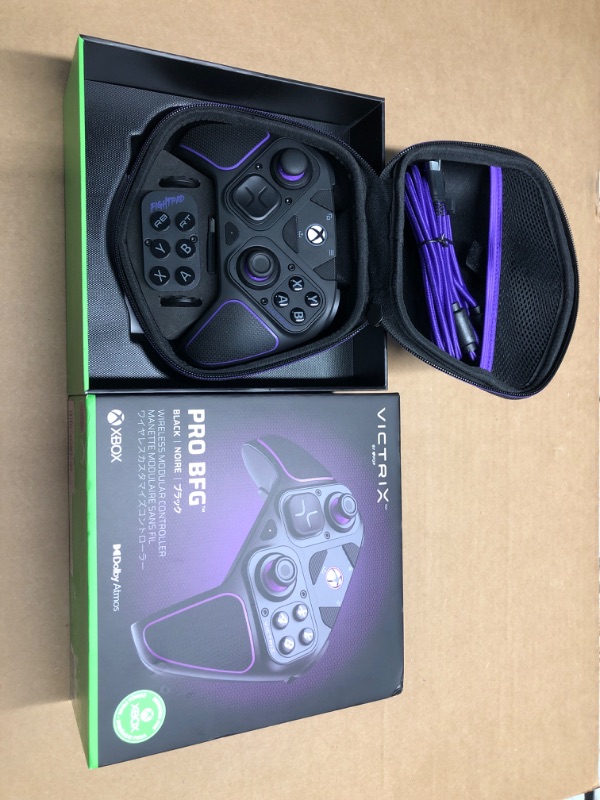 Photo 1 of PDP Victrix Pro BFG Wireless Gaming Controller for Xbox Series X|S, Xbox One, Windows 10/11, Modular Gamepad, Dolby Atmos Audio, Remappable Buttons, Customizable Triggers/Paddles/D-Pad, PC App, Black