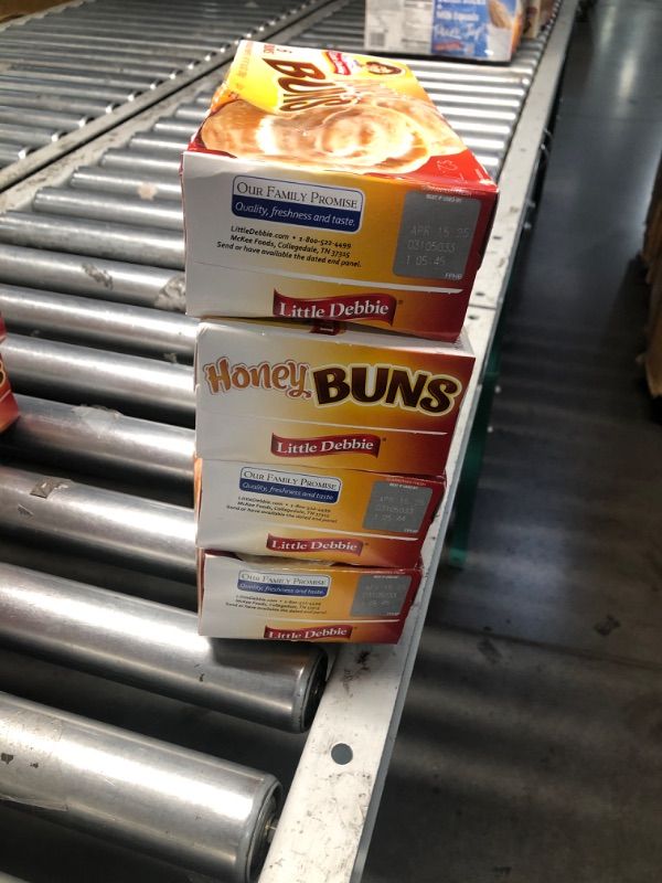 Photo 1 of ***(EXP:APR, 15, 2025 )NONREFUNDABLE***4-PACK Little Debbie Honey Buns, 6 Individually Wrapped Pastries, 10.6 oz Box
