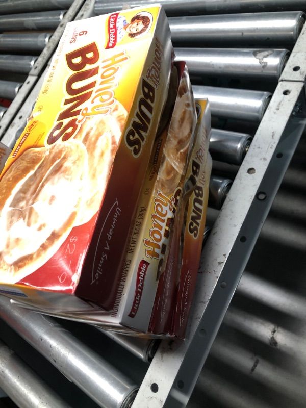 Photo 1 of ***(EXP:APR, 15, 2025 )NONREFUNDABLE***4-PACK Little Debbie Honey Buns, 6 Individually Wrapped Pastries, 10.6 oz Box