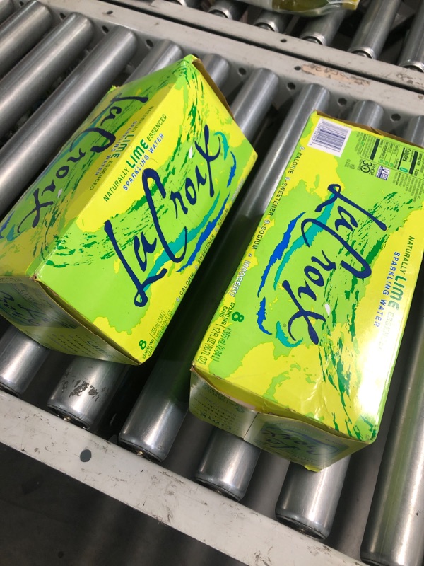 Photo 1 of ***(EXP: DEC, 26, 2025)NONREFUNDABLE******FACTORY SEALED*** 2-PACK LaCroix Sparkling Water, Lime, 12 Fl Oz (pack of 8)